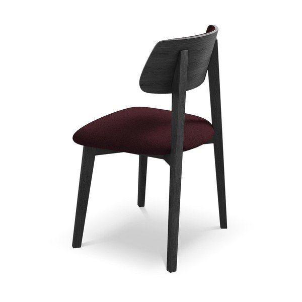 Bordo blagovaonska stolica od masivnog drveta Niu – Makamii-image-3