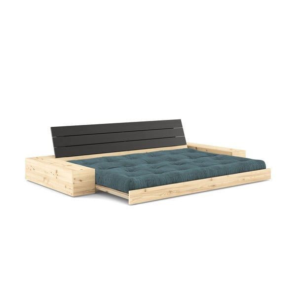 Plava sklopiva sofa od samta 244 cm Base – Karup Design-image-4