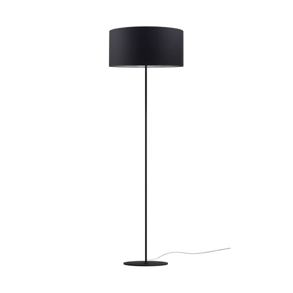 Crna podna lampa Sotto Luce MIKA XL Srebrna ⌀ 50 cm