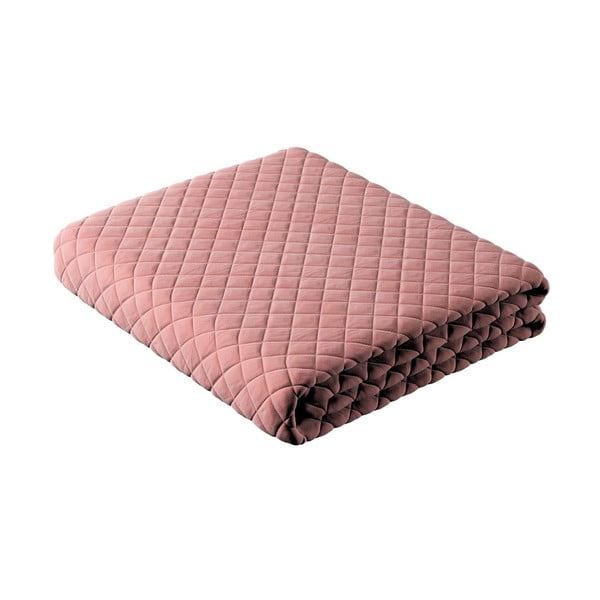 Ružičasti prošiveni prekrivač za bračni krevet 170x210 cm Posh Velvet - Yellow Tipi