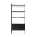 Crna polica za knjige u dekoru hrasta 94x210 cm Edge by Hammel - Hammel Furniture