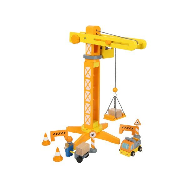 Legler Construction dječja drvena građevinska dizalica-image-3
