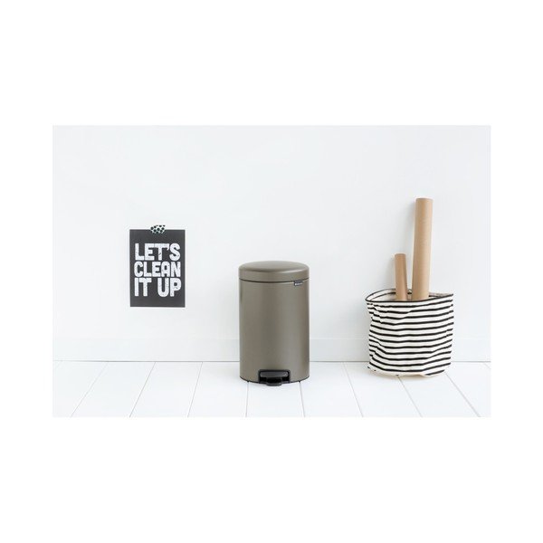 Smeđe-siva kanta za smeće s pedalom Brabantia Newicon, 12 l-image-3