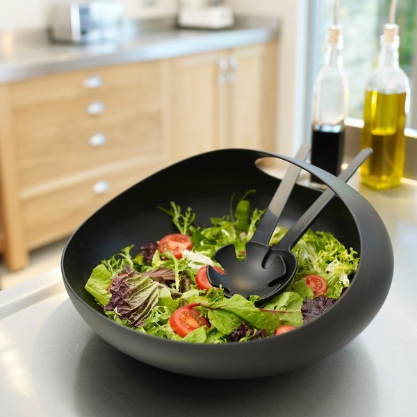 OBUSTAVLJENA PROIZVODNJA - Posuda za salatu, crna-image-1