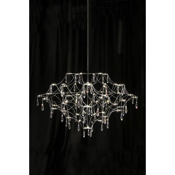 LED viseća svjetiljka u srebrnoj boji ø 80 cm Efesos – Markslöjd-image-1