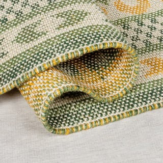 Zeleni tepih od mješavine jute 120x170 cm Mara Jute Border – Flair Rugs