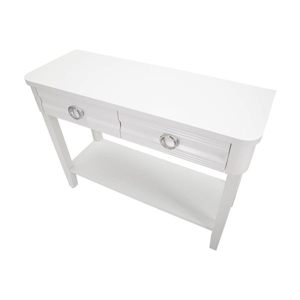 Bijeli pomoćni stol od masivne jele 40x110 cm Shine – Mauro Ferretti-image-4