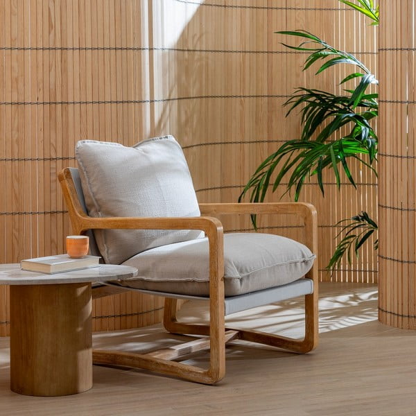 Bež/u prirodnoj boji fotelja – Ixia-image-1