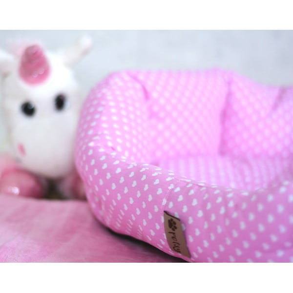 Ružičasti pamučni krevet 65x50 cm Pinky - Petsy-image-2