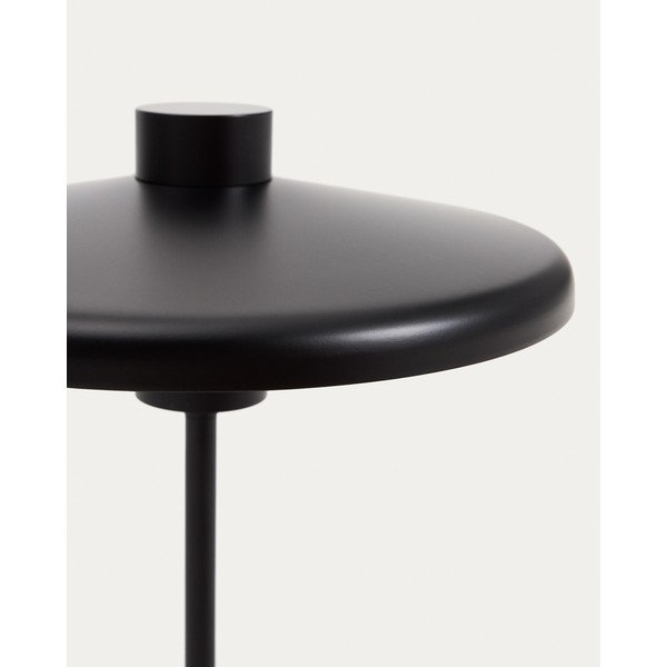 Crna stolna lampa s metalnim sjenilom (visina 32,5 cm) Nuvira – Kave Home-image-4