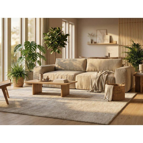 Zelena sklopiva kutna garnitura od šenila (s desnim kutom/s ležaljkom) Kuki – Makamii-image-1