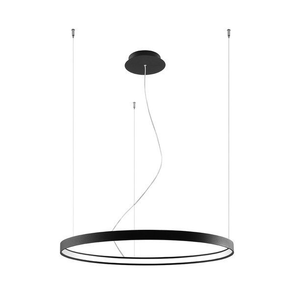 Crna LED viseća svjetiljka aluminijska ø 78 cm RIO – Thoro