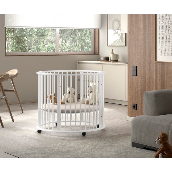 Bijeli putni krevetić od masivne bukve 90x90 cm Dino – Vipack-image-1