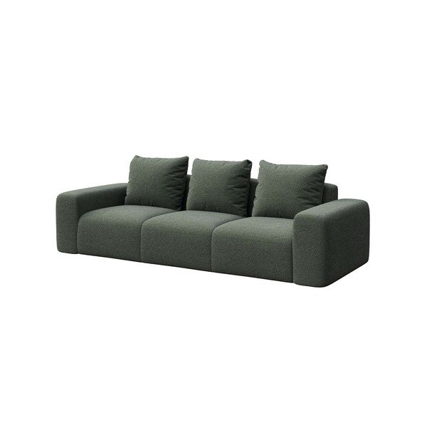 Zelena sofa od bouclé tkanine 287 cm Feiro – MESONICA-image-2