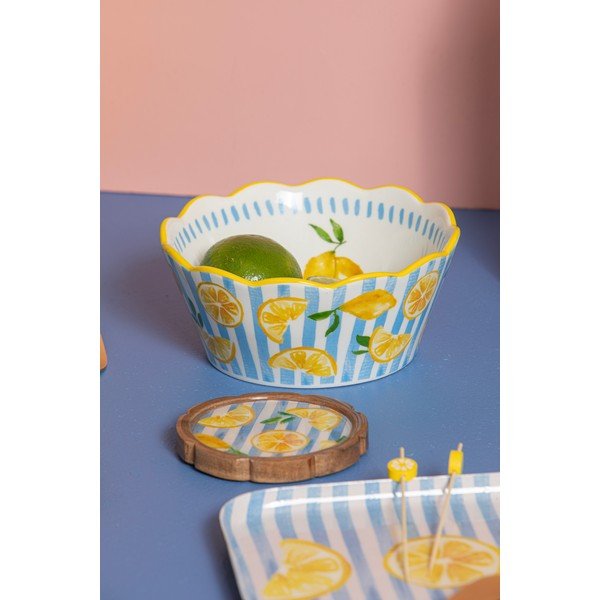 Žuta /svijetlo plava zdjela ø 16 cm Capri – Ladelle-image-1