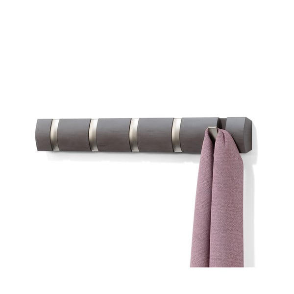 Zidna vješalica od drva sive topole Flip - Umbra-image-4