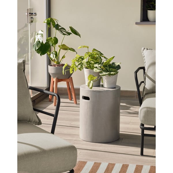 Sivi betonski pomoćni stolić Kave Home Jenell, ⌀ 35 cm-image-2