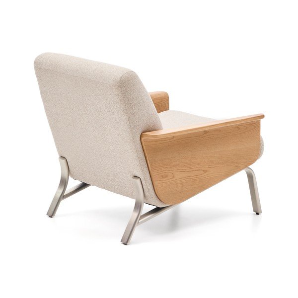 Bež fotelja od šenila Amsen – Kave Home-image-4