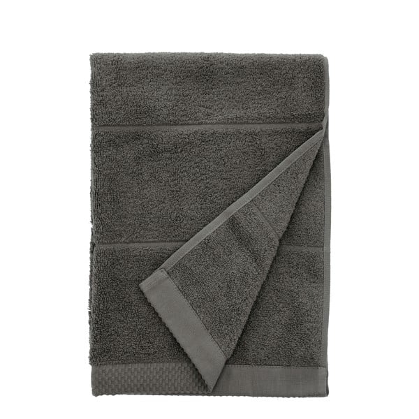 Tamno sivi pamučan ručnik od frotira 50x100 cm Line – Södahl