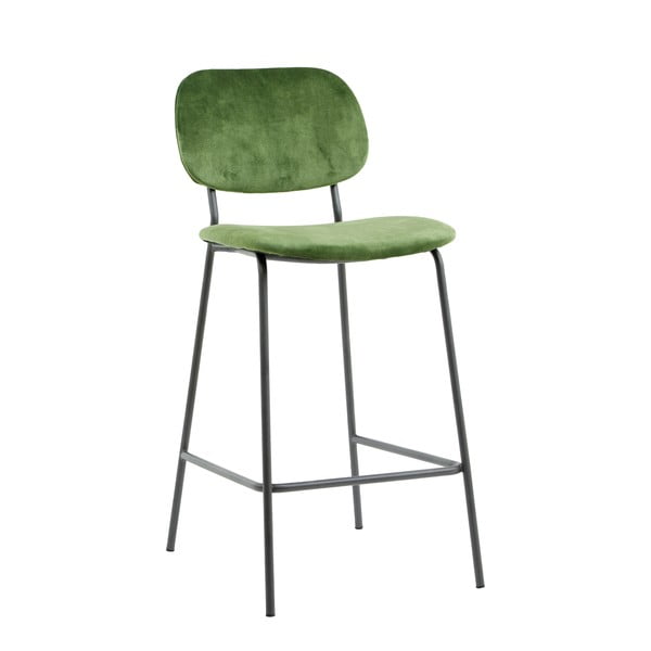 Barski stolac od zelenog baršuna 92 cm Emma - Light & Living