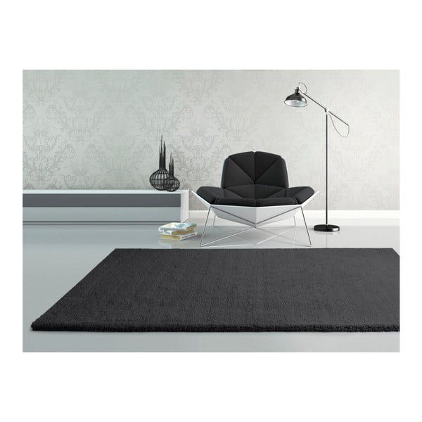 Antracit crni tepih Universal Shanghai Liso, 80 x 150 cm-image-1