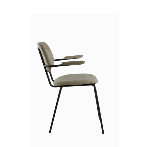 Blagovaonska baršunasta stolica bež boje Emma - Light & Living-image-2