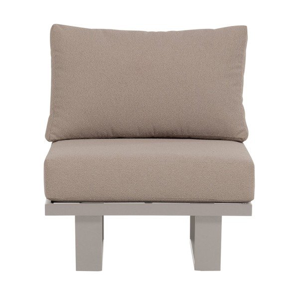 Sivo-bež metalna/podstavljena vrtna fotelja Bear – WOOOD-image-3