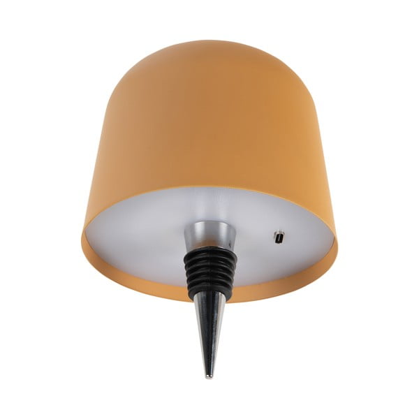 Oker žuta LED stolna lampa u obliku boce s metalnim sjenilom (visina 13 cm) Cone Hat LED – Leitmotiv-image-2