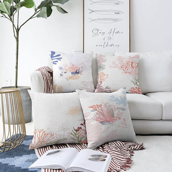 Set od 4 ukrasne jastučnice Minimalist Cushion Covers Magical Ocean, 55 x 55 cm