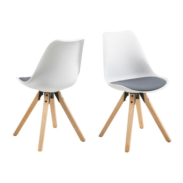 Set od 2 blagovaonske stolice Actona Damia bijelo-sive boje