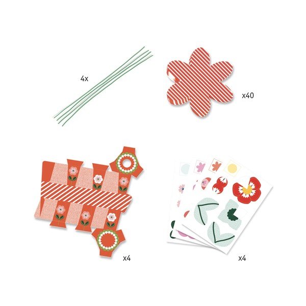 Postavite za 4 dizajn cvijeće Djeco-image-2