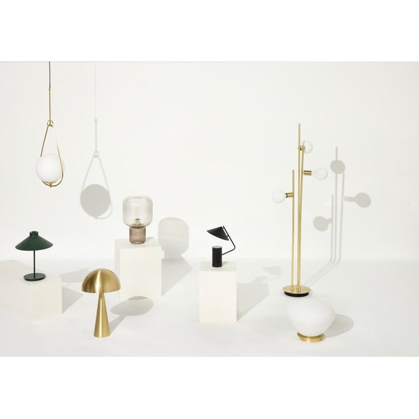 Smeđa stolna lampa sa staklenim sjenilom (visina 42 cm) Pirum – Hübsch-image-3