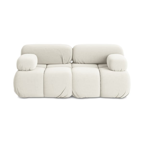 Bijela baršunasti sofa 190 cm Lokua – Makamii