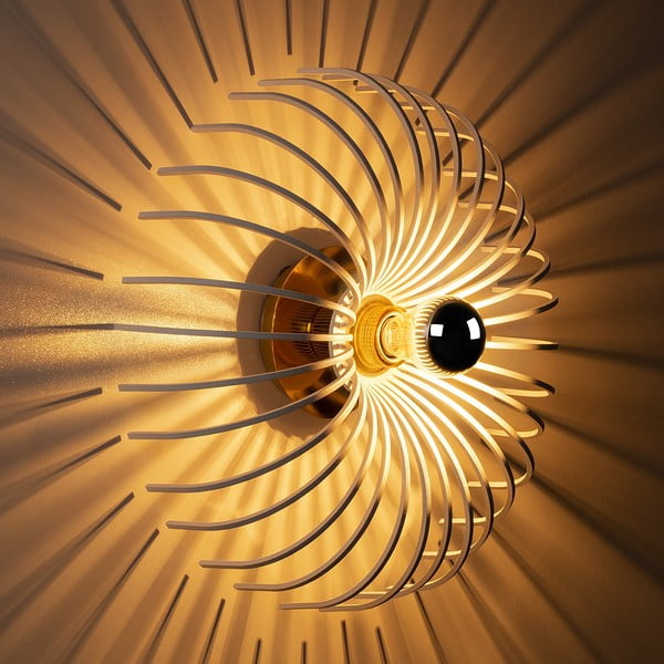 Bijela zidna svjetiljka Opviq lights Aspendos, ø 36 cm-image-3