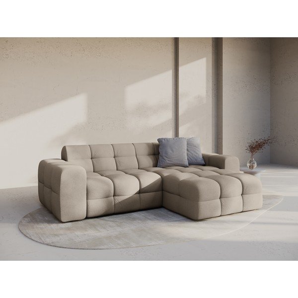 Smeđa kutna garnitura (s desnim kutom/s ležaljkom) Kendal – Micadoni -image-1