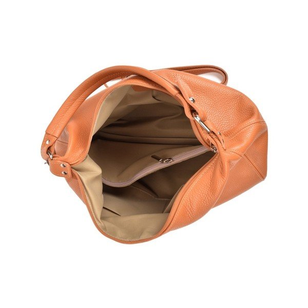 Konjak smeđa kožna torbica Sofia Cardoni Bruhna-image-1