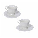 Bijele šalice u setu 2 kom od new china bone porculana 80 ml Queen – Brandani