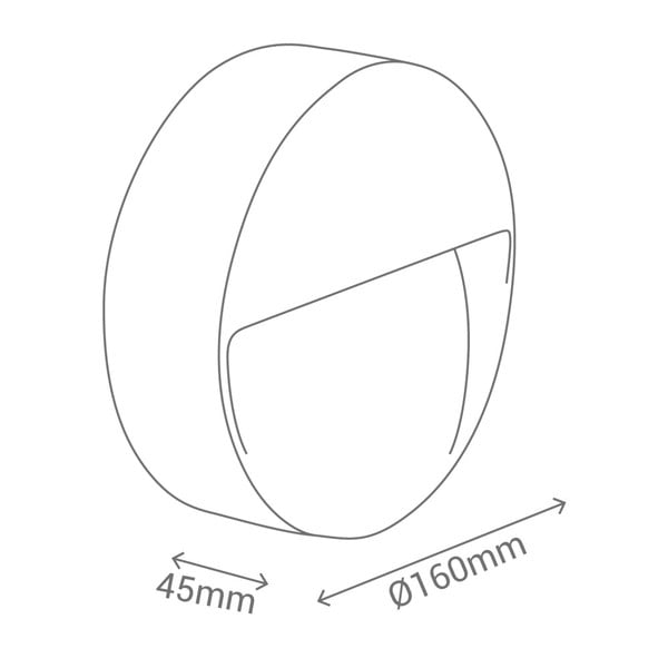 Tamnosiva okrugla zidna svjetiljka SULION Kamal, ø 15 cm-image-2