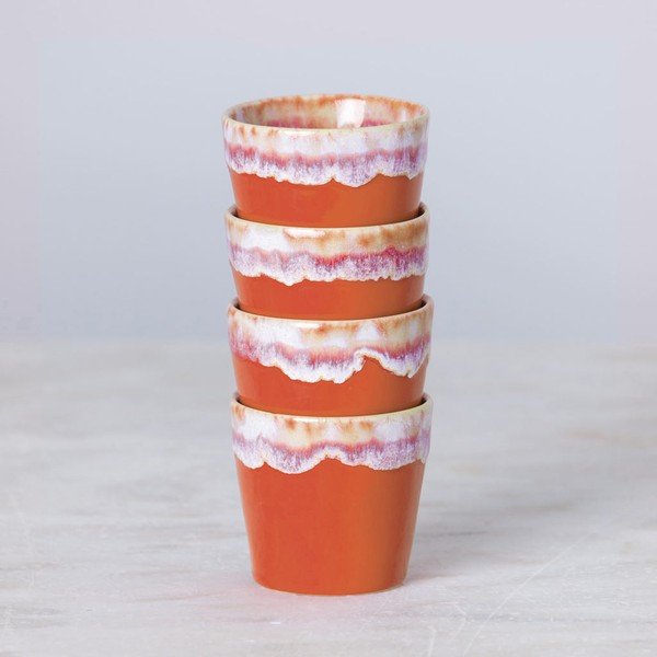 Bijelo-narančasta šalica za espresso od kamenine Costa Nova, 90 ml-image-1