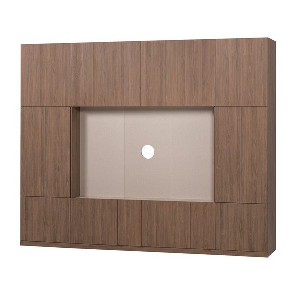 Modularni TV set u tamnoj prirodnoj boji 268x215 cm Build – WOOOD-image-2