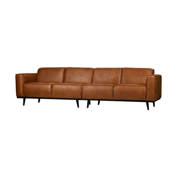 Smeđa sofa od imitacije kože 280 cm Statement – WOOOD-image-2