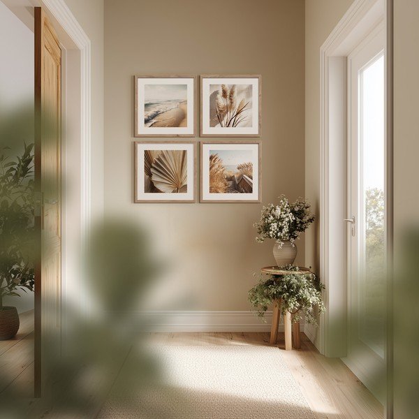 Tiskane slike u setu 4 kom s okvirom 30x30 cm Boho Dreams – Styler-image-1