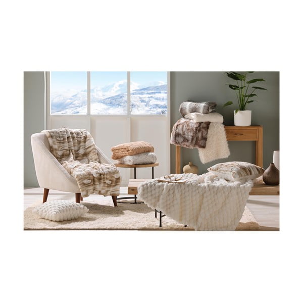 Bijela deka od umjetnog krzna 125x150 cm Mouton – douceur d'intérieur-image-3