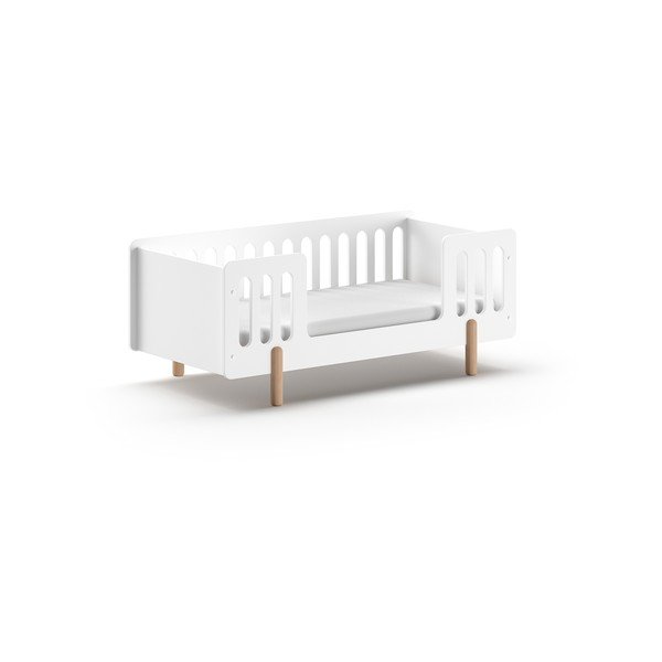 Bijeli dječji krevet od masivnog bora 70x140 cm SMILE – Vipack-image-2