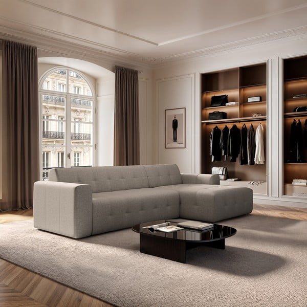 Svjetlo smeđa kutna garnitura (s desnim kutom/s ležaljkom) Tuil – Rodier-image-1