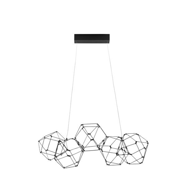 Crna LED viseća svjetiljka aluminijska Nebula – Nova Luce
