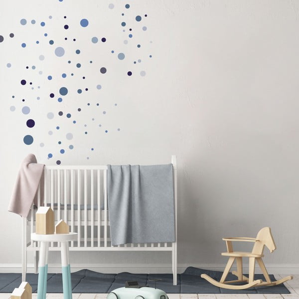 Set s 100 plavih zidnih samoljepljivih naljepnica Ambiance Round Stickers-image-3