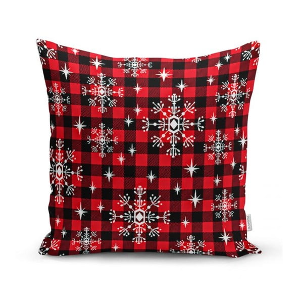 Set od 4 božićne jastučnice i gazišta na stolu Minimalističke navlake za jastuke Božićni tartan-image-3