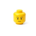 Žuta kutija za pohranu u obliku glave LEGO® Boy, 10.5 x 10.6 x 12 cm