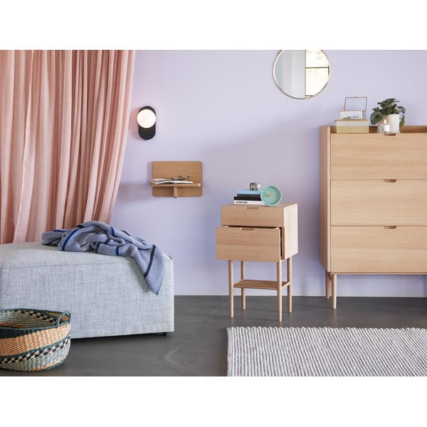 Polica u dekoru hrasta u prirodnoj boji 35 cm Less – Hübsch-image-1